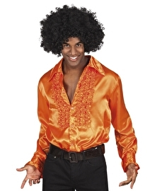Disco Blouse Oranje Met Roezels