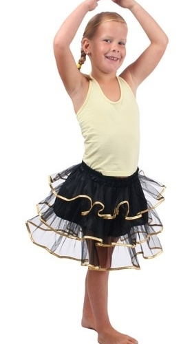 Tule Rokje Zwart/goud