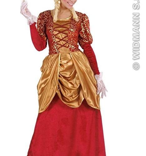 Historische Jurk Fluweel Rood